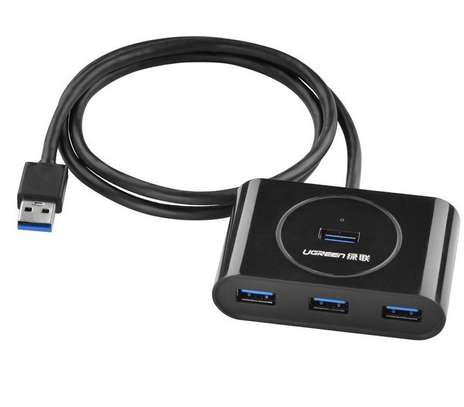 UGREEN 4-Port USB 3.0 Hub – CR113 – Black image 1