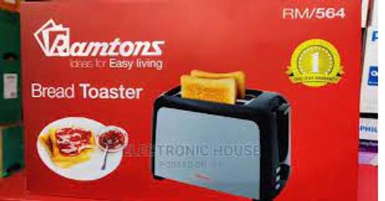 RAMTONS 2 SLICE POP UP TOASTER STAINLESS STEEL image 2