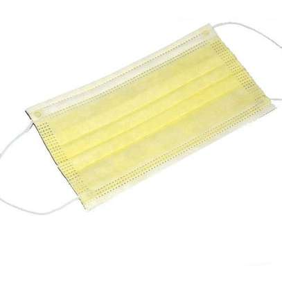 Yellow 3ply Surgical masks image 3