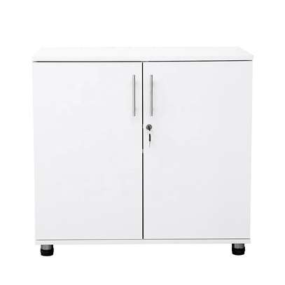 Wooden Office Storage Cabinet 2-Door Lockable Cupboard image 5