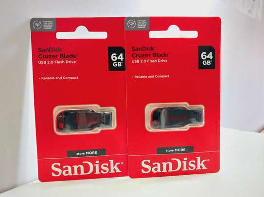 Sandisk 64GB Flash Drive Cruzer Blade USB 2.0 image 1