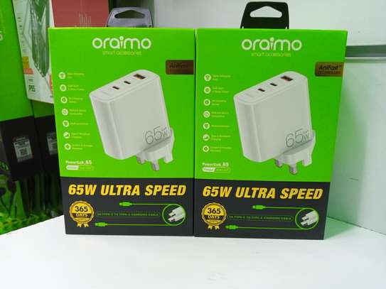 Oraimo Powergan 65W Ultra Speed 5a Charger Kit 3 Port image 1