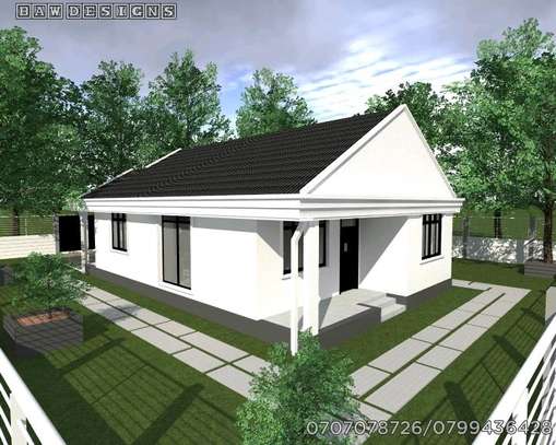 2 bedroom  with concrete gutter (house plan) image 2