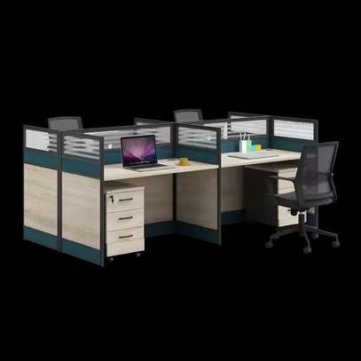 Office Desk: 4-Way Modular Office Workstation image 5