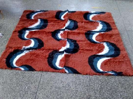 Quality pattern fluffy carpets size 5*8 image 3