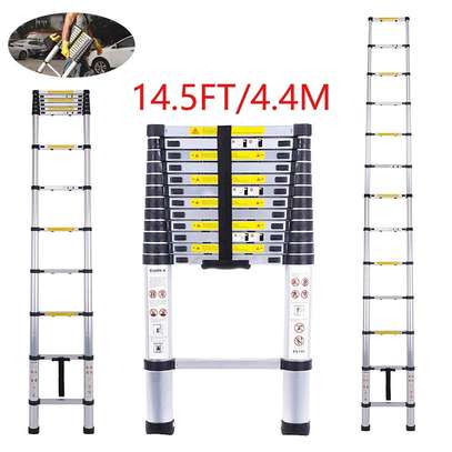 4.4M telescopic ladder single straight ladder image 1