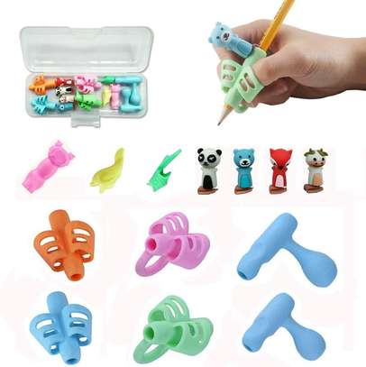 Pencil Grip Holder With Box Silicone Children Kids Learning image 2