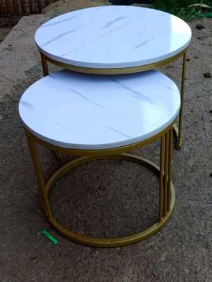 marble effect nesting coffee tables image 4