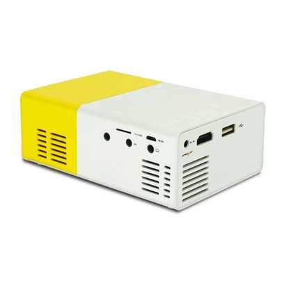 YG300 400LM Portable Mini Home Theater LED Projector With Remote Controller, Support HDMI, AV, SD, USB Interfaces, (Built-in 1300mAh Lithium Battery)(Yellow) image 3