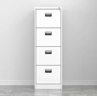 Office Cabinet : Vertical 4-Drawer Steel Cabinet Storage image 4