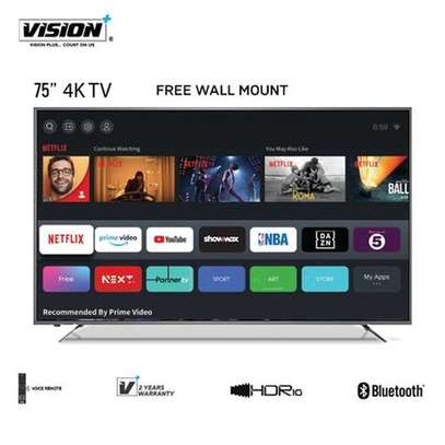 Vision Plus 75'' 4K UHD V+ OS SMART TV BLACK image 1