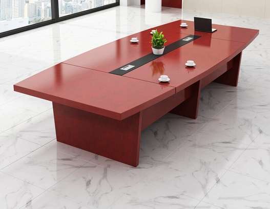 OFFICE TABLE: 2 Meter Red Office Table image 3