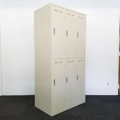 Metallic 6-Locker Steel Storage Cabinet image 1