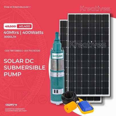 40M deep well solar submersible water pump system kit image 1