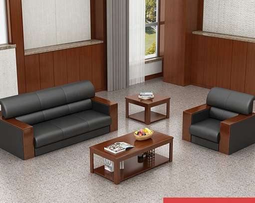 OFFICE SOFA:Comfortable Black Office Sofa image 2