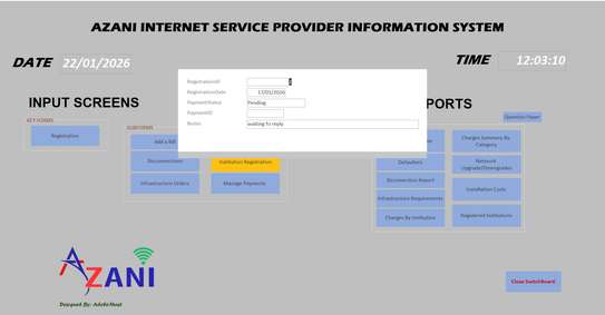 Azani ISP Information System image 11