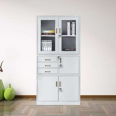 2 - Door Metallic Office Cabinet with Safe image 5
