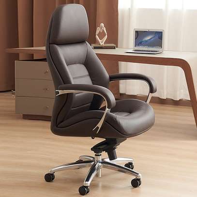 New Ergonomic High-Back Leather Office Chair image 4