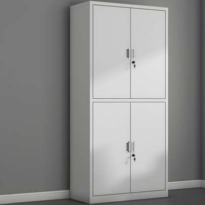 Office Cabinet: 4-Door Lockable Storage Cabinet image 1