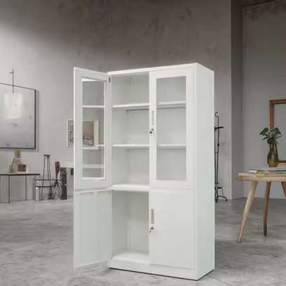 Half‑Glass 2‑Door Metallic Filing Cabinet image 3