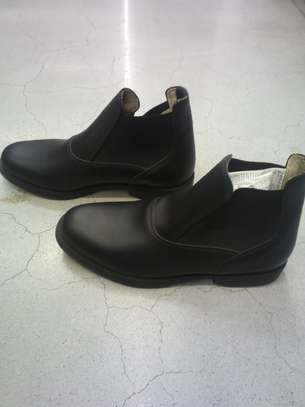 Men's leather boots black image 2