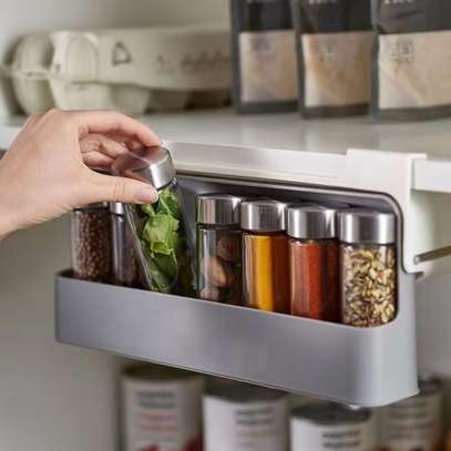 Kitchen Self-Adhesive Cabinet 7 Pc Under Shelf Spice Holder image 6
