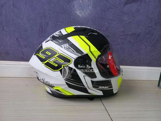 SMK Stellar Swank White Sports Bike Helmet image 4