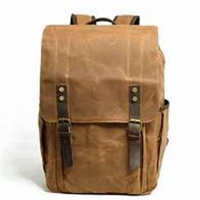 CANVAS AND LEATHER BACKPACK image 3