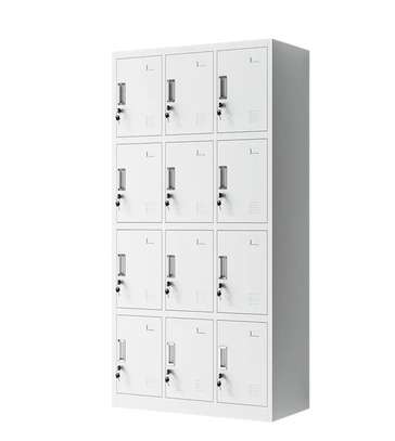 Durable 12-Locker Steel Office Cabinet for Secure Storage image 5