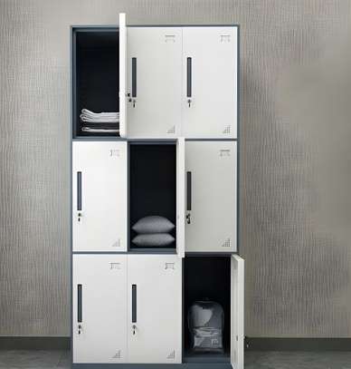 Office Cabinet: Nine Door Metallic Storage Locker image 1