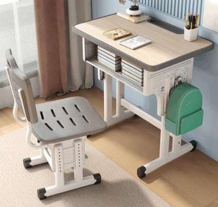 Adjustable Student Desk & Chair Set with Storage Shelf image 8