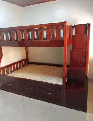 Wooden Bunk Bed Full/Twin with Storage Drawers image 3