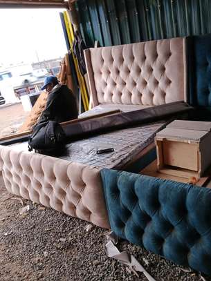 King Size Modern Bed with Side Draws image 10