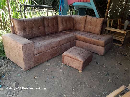 Brown 6seater l seat made by order image 2