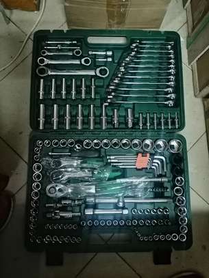 Hand tool 150 pcs set auto repair tool kit heavy duty combination hardware toolbox ratchet wrench set image 1