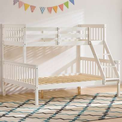 White Wooden Kids Bunk Bed image 5