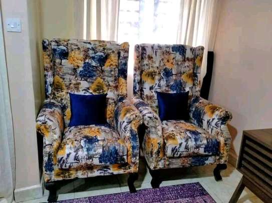 Classic wingback arm chairs image 1
