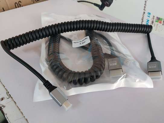 Micro HDMI to HDMI-compatible Flexible Coiled Cable image 2