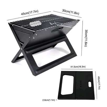 Foldable/collapsible charcoal barbecue grill image 2