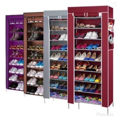 10 Layer Grid Shoe Rack (Single Column) image 2