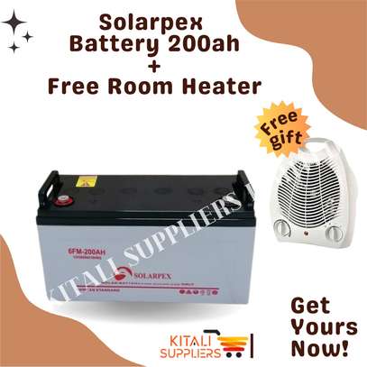 Solarpex Battery 200ah With Free Room Heater image 1