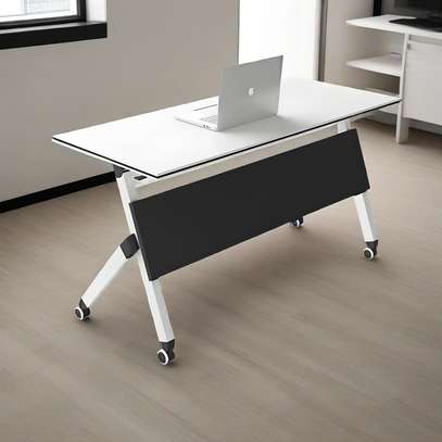 Foldable Training Table – White Finish image 4