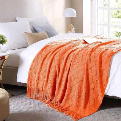 High quality Knitted throw blankets with tassel* image 1