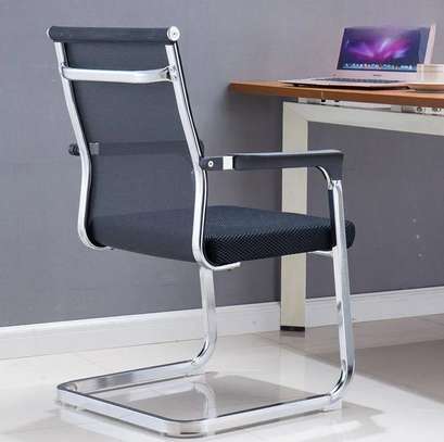 High-Back Mesh Executive Chair with Stainless Steel Legs image 5