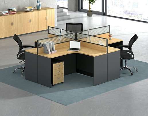 Office Workstation: Modern Two-Seater Working Station image 4