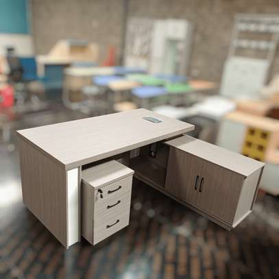 Office Desks: Long 1.8m Delio Desk With Fixed Drawer image 4