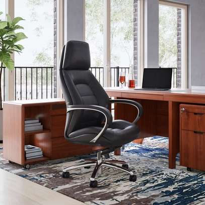 New Ergonomic High-Back Leather Office Chair image 6