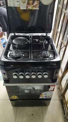 Bruhm 3G + 1E Cooker With Electric Oven - Black image 1