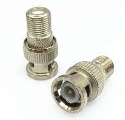 F female screw thread to Q9 BNC male adapter connector image 1