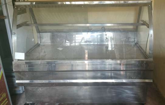 Stainless steel refrigerated meat display counter image 3